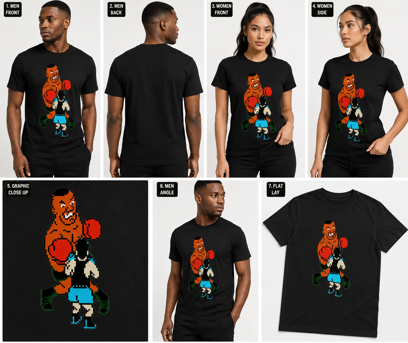 Men women punch out fashion t Shirt