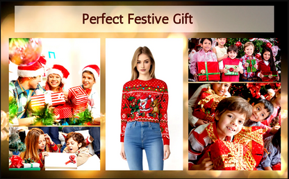 Funny Ugly Unisex Christmas sweater Festive Theme Go Jesus Its Your Birthday & Elf Print Sweatshirt Soft Gift Tops  Large  Green