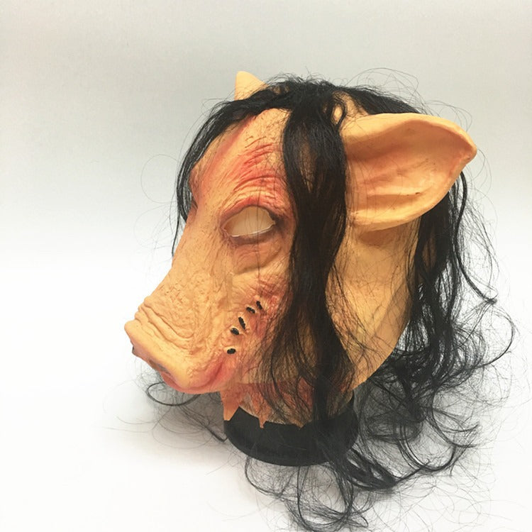 The Pig Animal Jigsaw  Headgear Horror saw Pig Mask