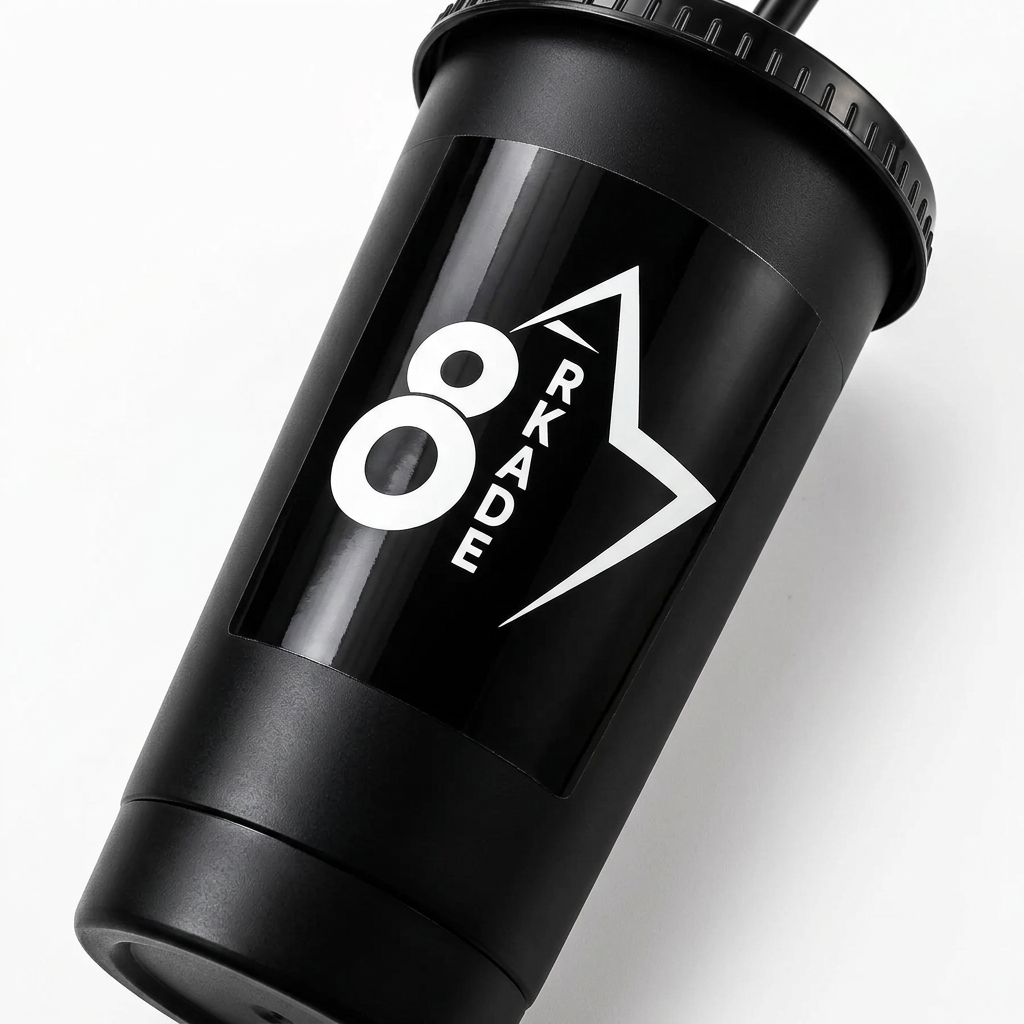 ARKADE 87 Halloween Party+ Events Black Gaming Tumbler with Lid and Straw