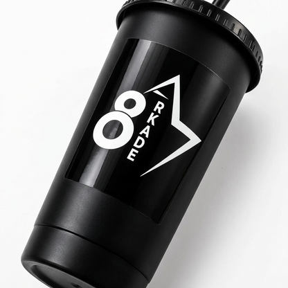 ARKADE 87 Halloween Party+ Events Black Gaming Tumbler with Lid and Straw