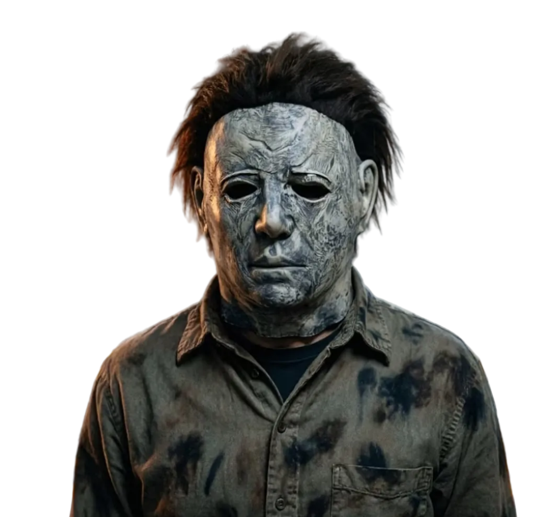 Micheal Myers Vintage Faded Gray  Brown Hair Terror Halloween Cosplay Mask