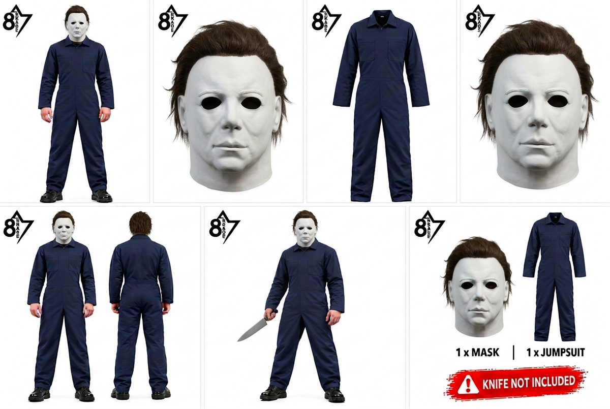 Micheal myers Terror Long Sleeve Jumpsuit Mask Set