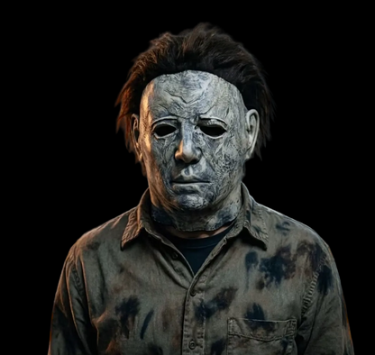 Micheal Myers Vintage Faded Gray  Brown Hair Terror Halloween Cosplay Mask