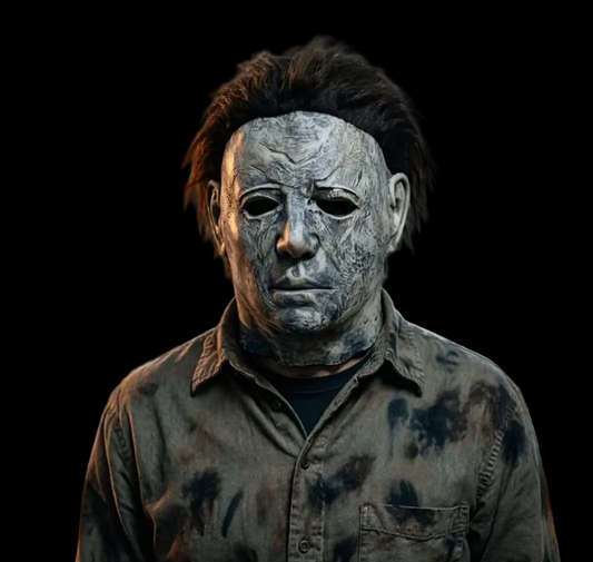 Micheal Myers Vintage Faded Gray  Brown Hair Terror Halloween Cosplay Mask