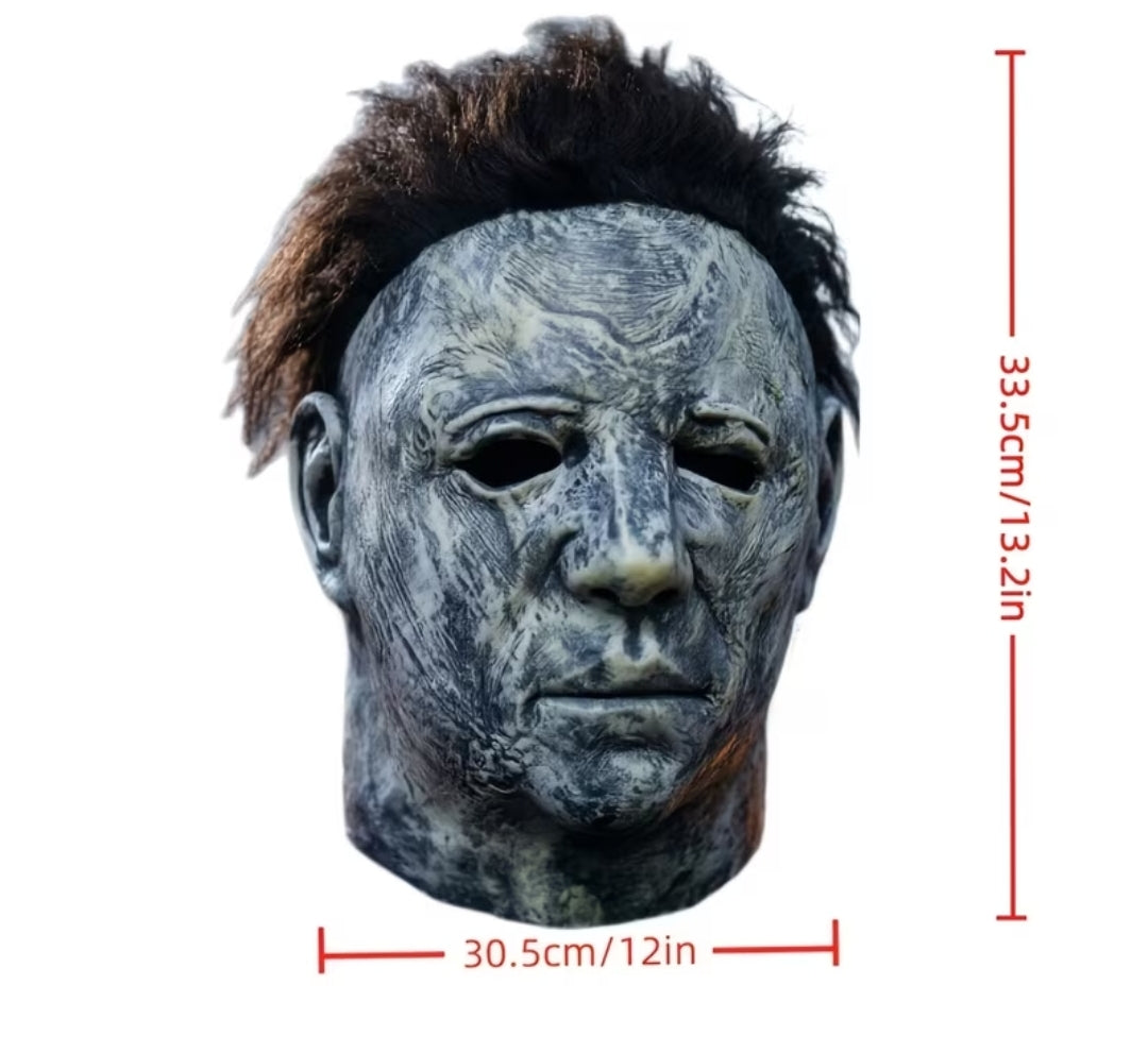 Micheal Myers Vintage Faded Gray  Brown Hair Terror Halloween Cosplay Mask