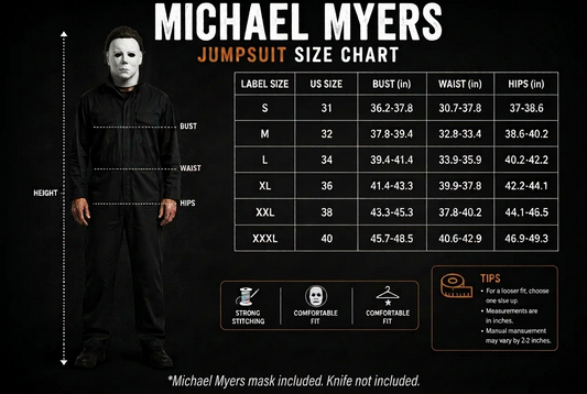 Micheal myers Terror Long Sleeve Jumpsuit Mask Set