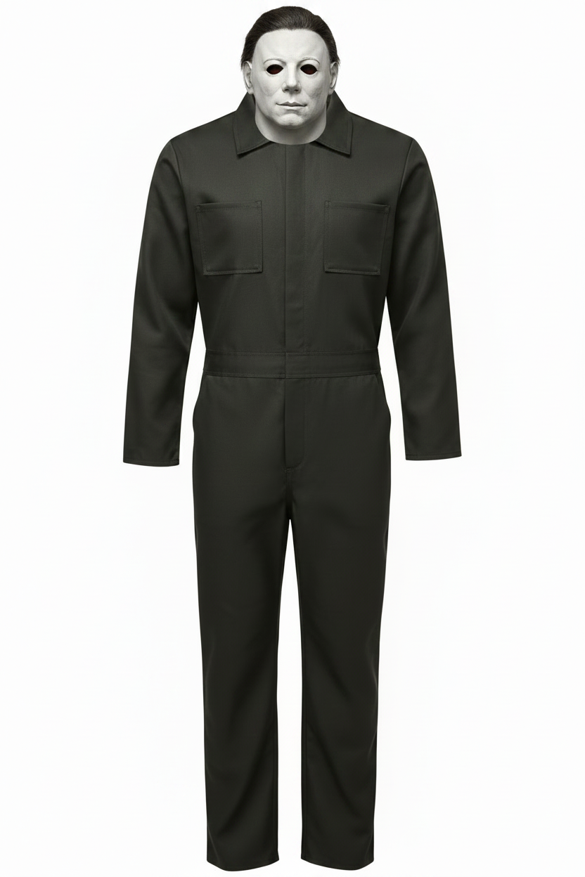 Micheal myers Terror Long Sleeve Jumpsuit, Three-Color Jumpsuit Practical with Multiple Pockets, Durable And Suitable for Daily Wear