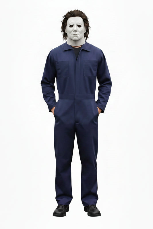 Micheal myers Terror Long Sleeve Jumpsuit, Three-Color Jumpsuit Practical with Multiple Pockets, Durable And Suitable for Daily Wear