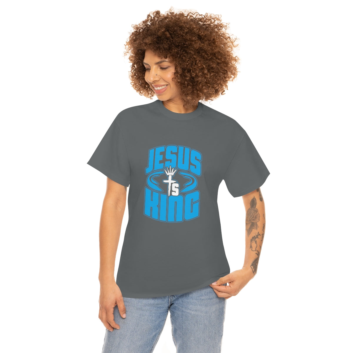 JESUS IS KING Unisex Heavy Cotton Tee