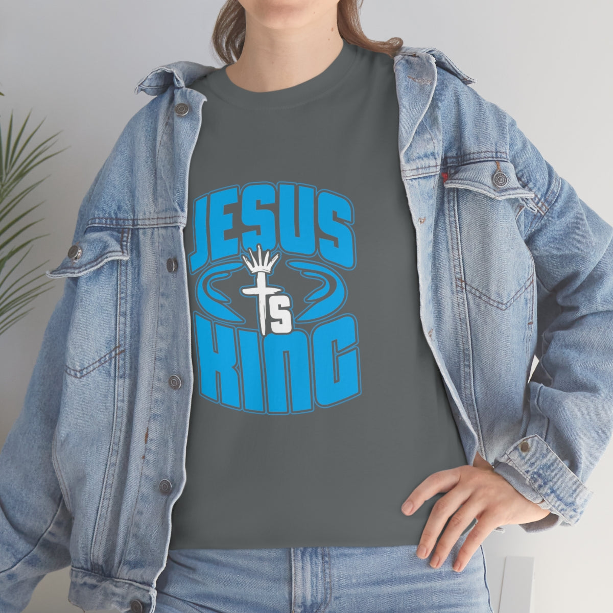 JESUS IS KING Unisex Heavy Cotton Tee