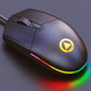 Gaming Mouse Wired 1600DPI with Breathing Light, Ergonomic Game USB Computer Mice RGB Gamer Desktop Laptop PC Gaming Mouse