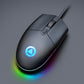 Gaming Mouse Wired 1600DPI with Breathing Light, Ergonomic Game USB Computer Mice RGB Gamer Desktop Laptop PC Gaming Mouse