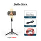 Extended  bluetooth selfie stick fill light tripod with remote shutter