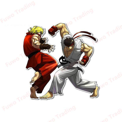 Street Fighter Decal Waterproof Surfboard Window Motorcycle Camper Bumper Truck Laptop Stickers