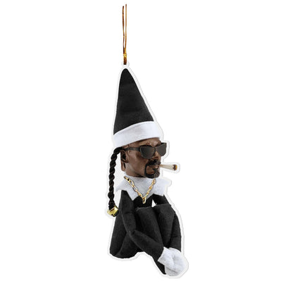 Snoop On A Stoop Christmas Tree Elf Decor Ornament + keychain