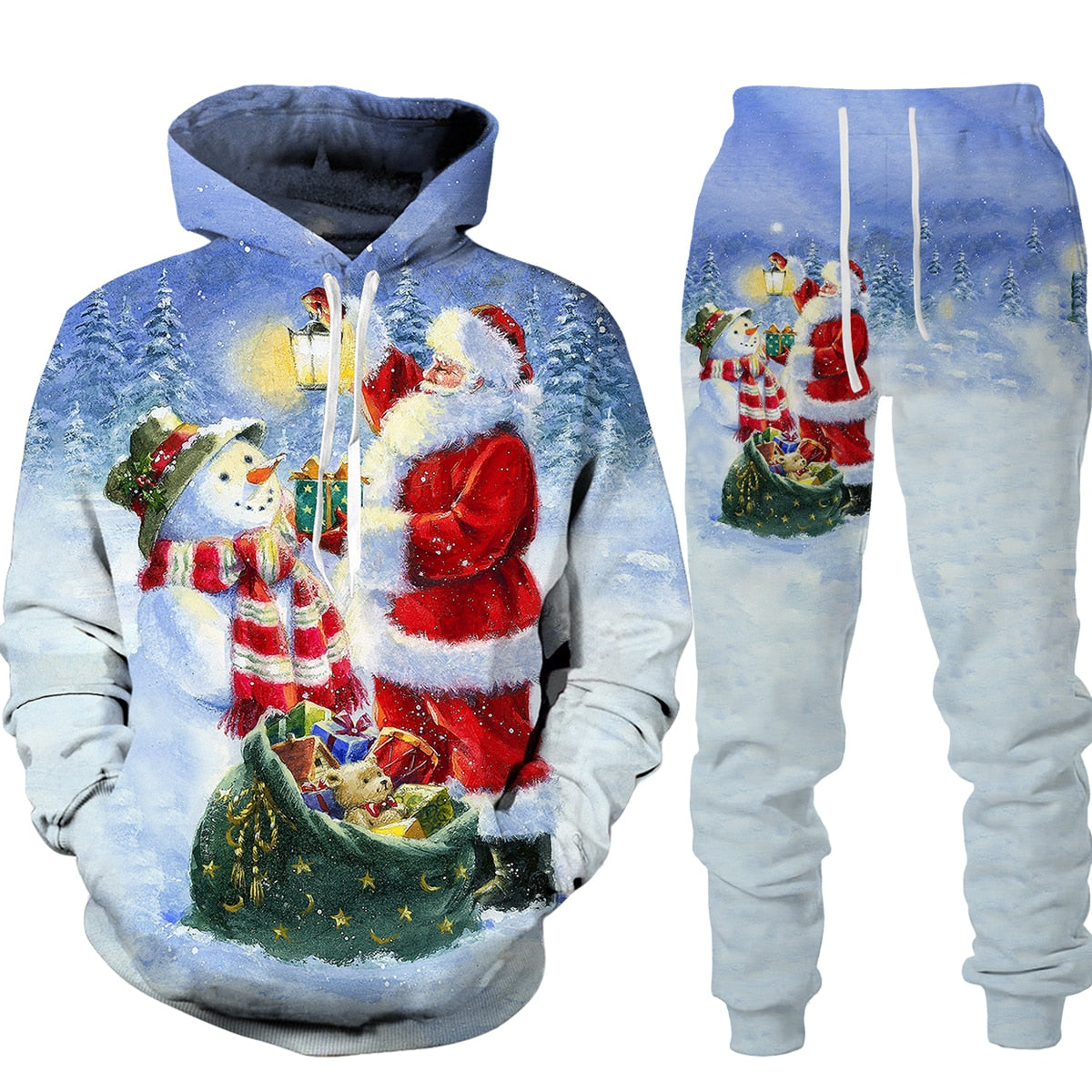 3D Christmas Santa Claus  Winter Tracksuit Outfit