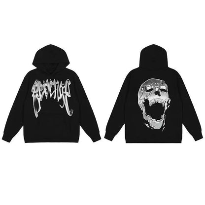 Fashion Skull Casual Winter Oversized  Hoodie