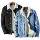 Men Winter  Denim Inner Fleece Jeans Jacket