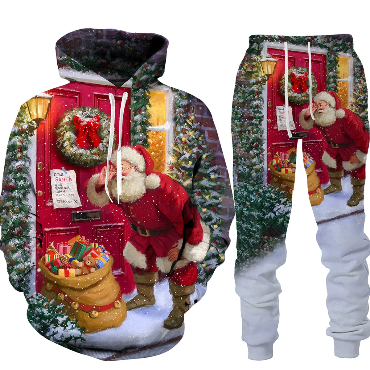 3D Christmas Santa Claus  Winter Tracksuit Outfit