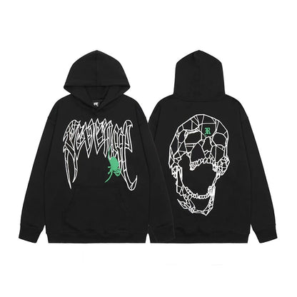 Fashion Skull Casual Winter Oversized  Hoodie