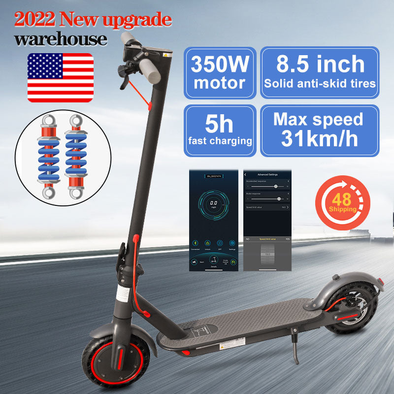 350W 31km/h APP Smart Adult Scooter Shock Absorption Anti-skid Folding Electric Scooter