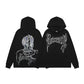 Fashion Skull Casual Winter Oversized  Hoodie