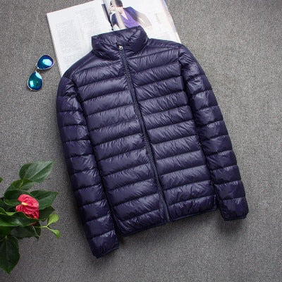 Mens Fashion Winter Light Down Ultra-thin Lightweight Jacket