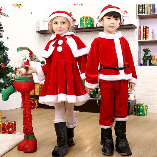 Kids Santa Claus Christmas Cosplay Costume