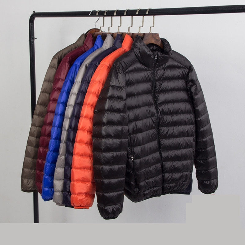 Mens Fashion Winter Light Down Ultra-thin Lightweight Jacket