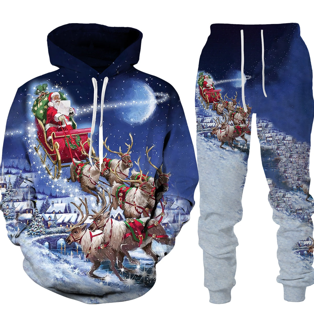 3D Christmas Santa Claus  Winter Tracksuit Outfit