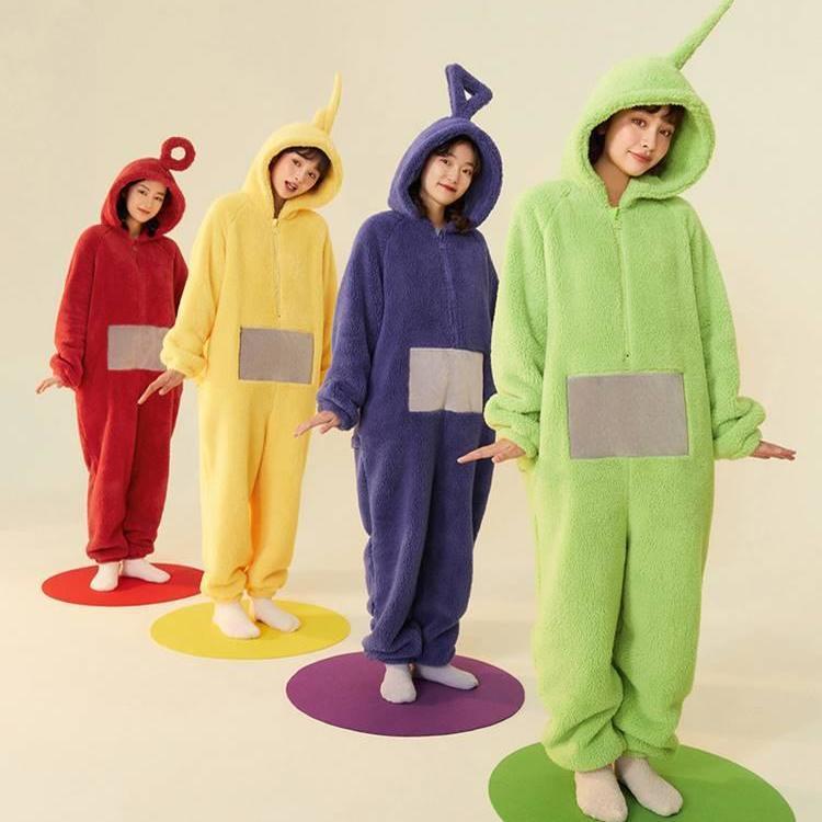 Halloween  Dipsy Po Lala Pajamas Adult Jumpsuit Animal Sleepwear Christmas Costumes