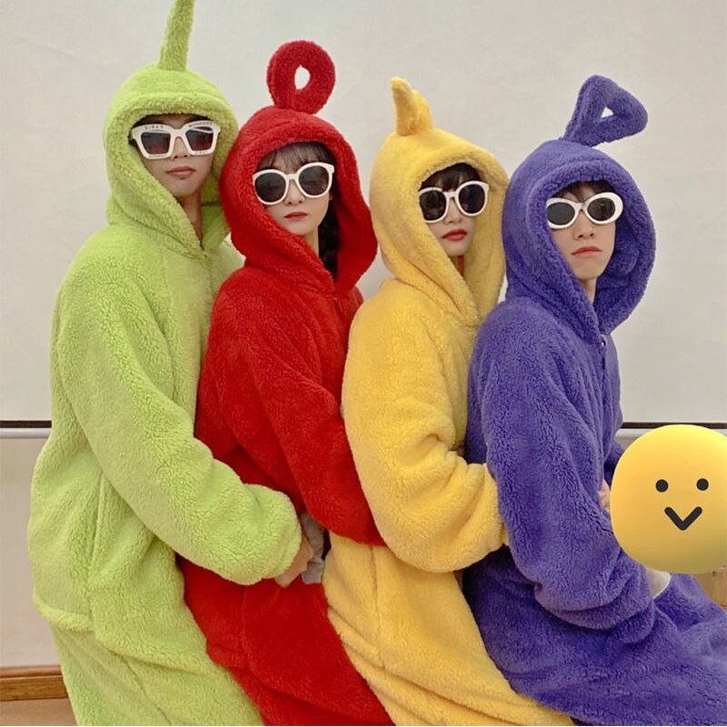 Halloween  Dipsy Po Lala Pajamas Adult Jumpsuit Animal Sleepwear Christmas Costumes