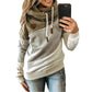 Women Autumn Winter Sports Stitching Hoodie Cotton Blend Long Sleeve Sweatshirt Women Clothing