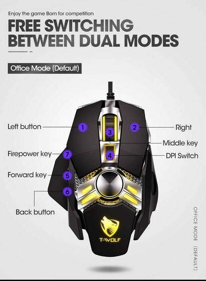 Gaming Mouse Gaming Mechanical Notebook Desktop Computer Mouse LOL Macro Programming