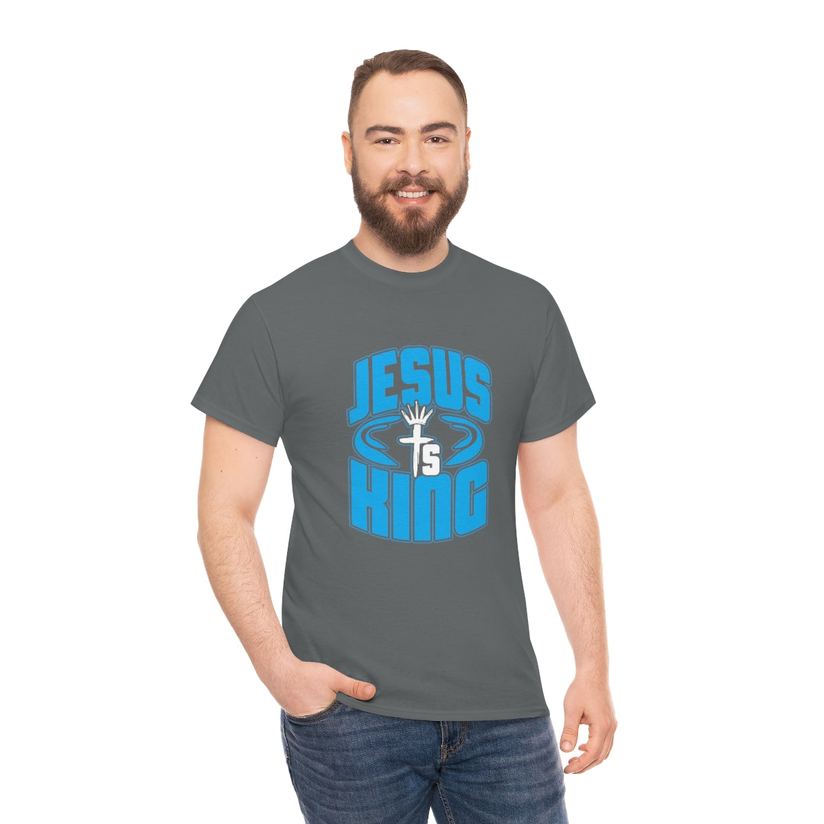 JESUS IS KING Unisex Heavy Cotton Tee