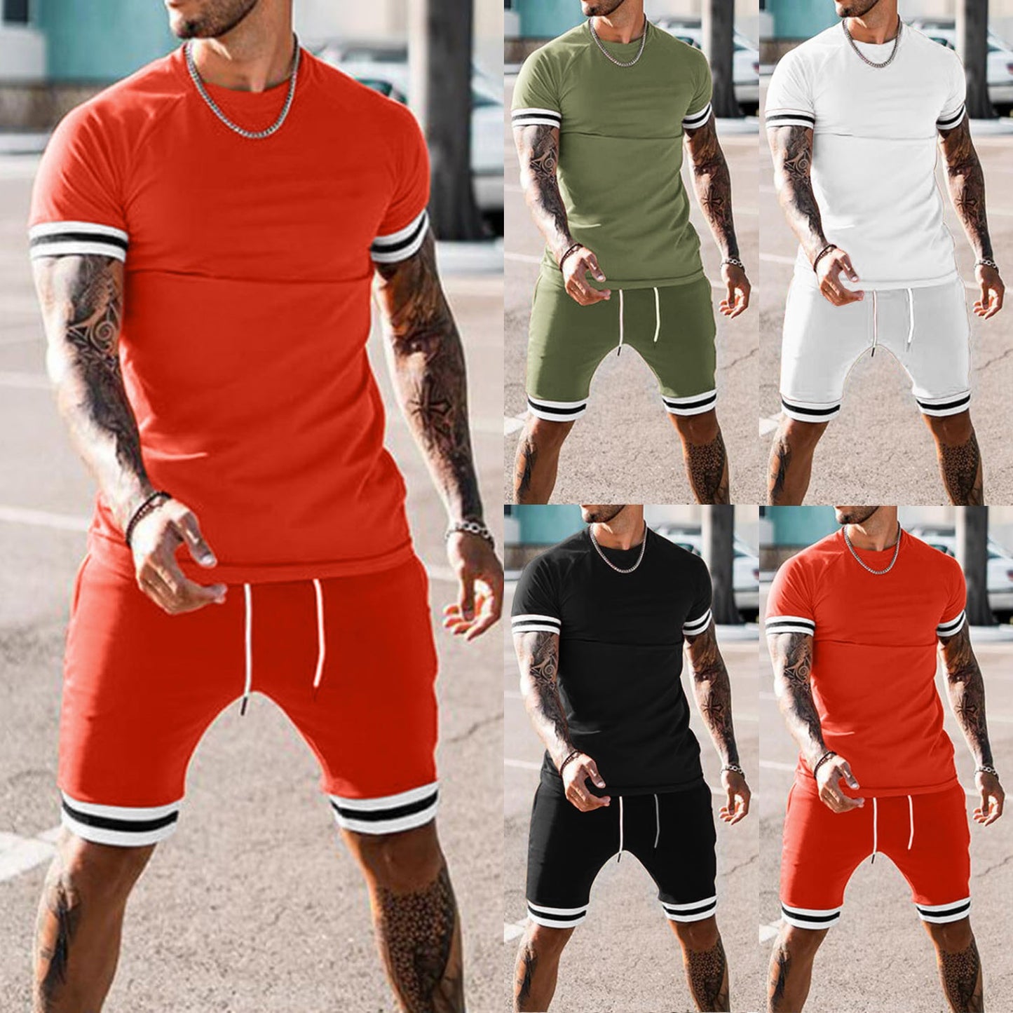 Men’s Tshirt Short Sleeve & Shorts Pants Sets