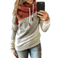 Women Autumn Winter Sports Stitching Hoodie Cotton Blend Long Sleeve Sweatshirt Women Clothing