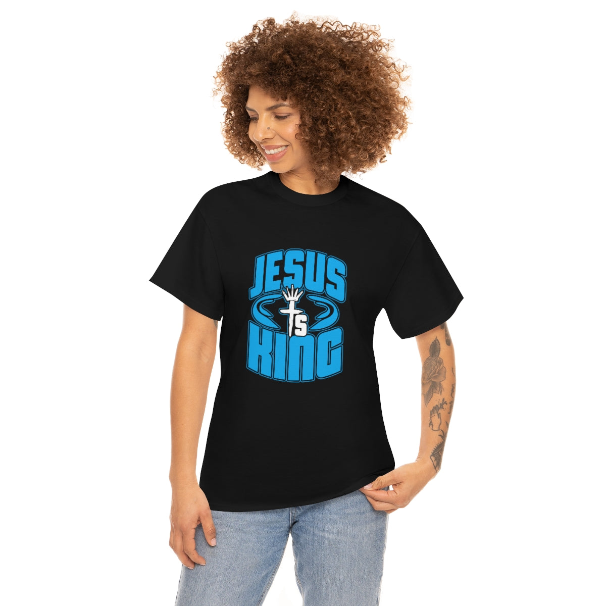 JESUS IS KING Unisex Heavy Cotton Tee