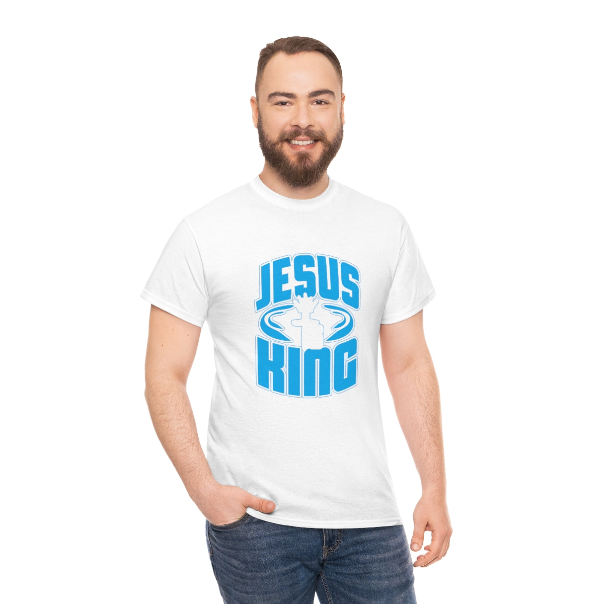 JESUS IS KING Unisex Heavy Cotton Tee