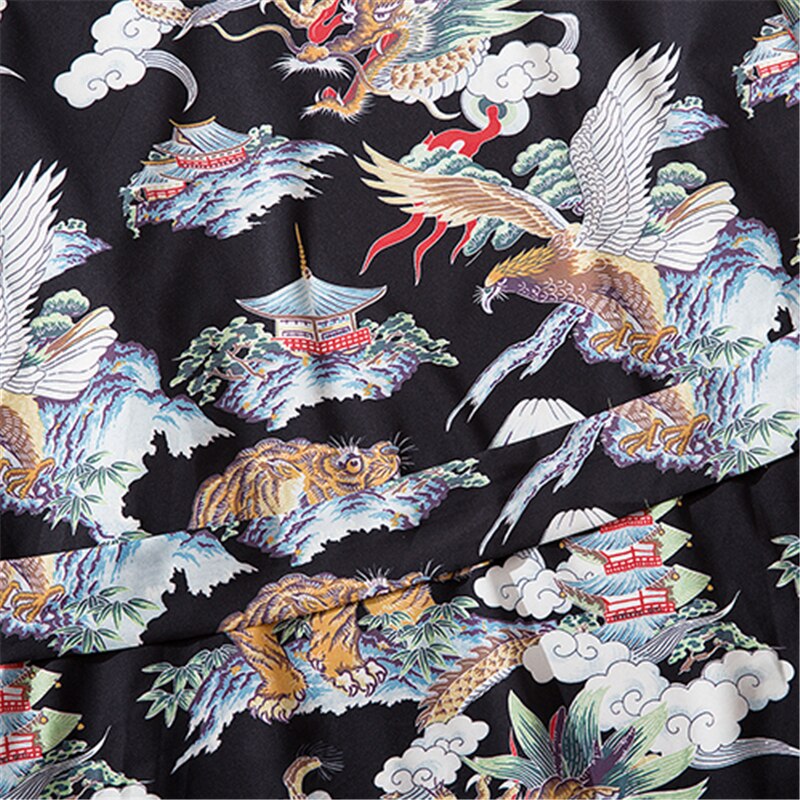 Dragon Tiger Eagle Print Cosplay  Shirt